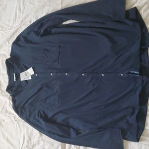 J.Jill XL Button Down Navy Blue Blouse